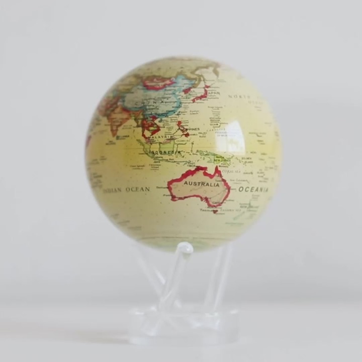 Mova Antique Yellow Political Map