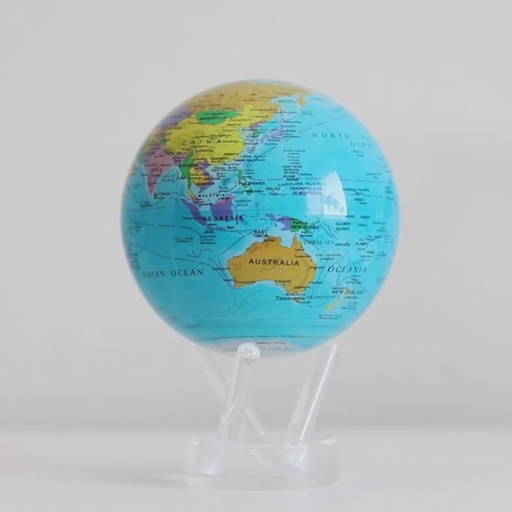 Mova Ocean Blue Political Map World